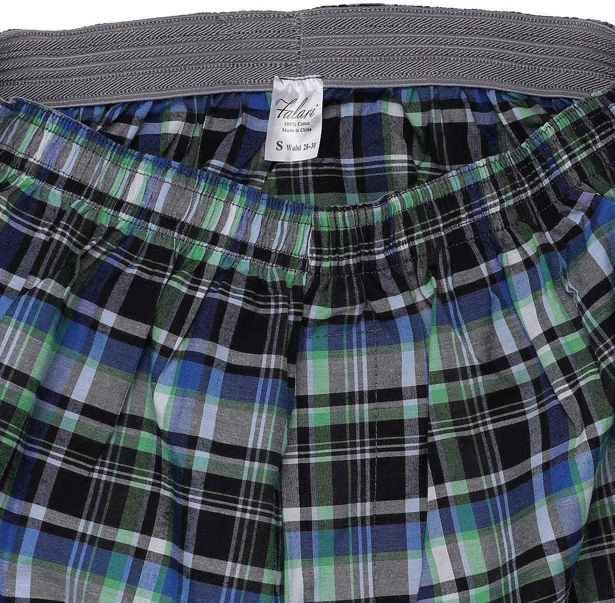 Falari 4-Pack Men's Boxer Underwear 100% Cotton Premium Quality
