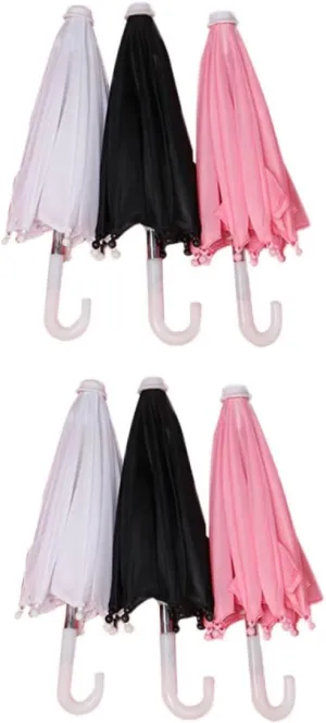 FAVOMOTO 6Pcs Doll Decorative Umbrella Cute Cloth Umbrellas for House Decoration Washable and Reusable Accessories for Dollhouse Photography Props and Playtime Fun
