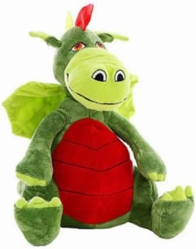 Fearless The Friendly Dragon 16 inch Plush Stuffed Animal Soft Cuddly Toy Fantasy Creature Dragon Figure Kids Gift Birthday Present Collectible Plushie