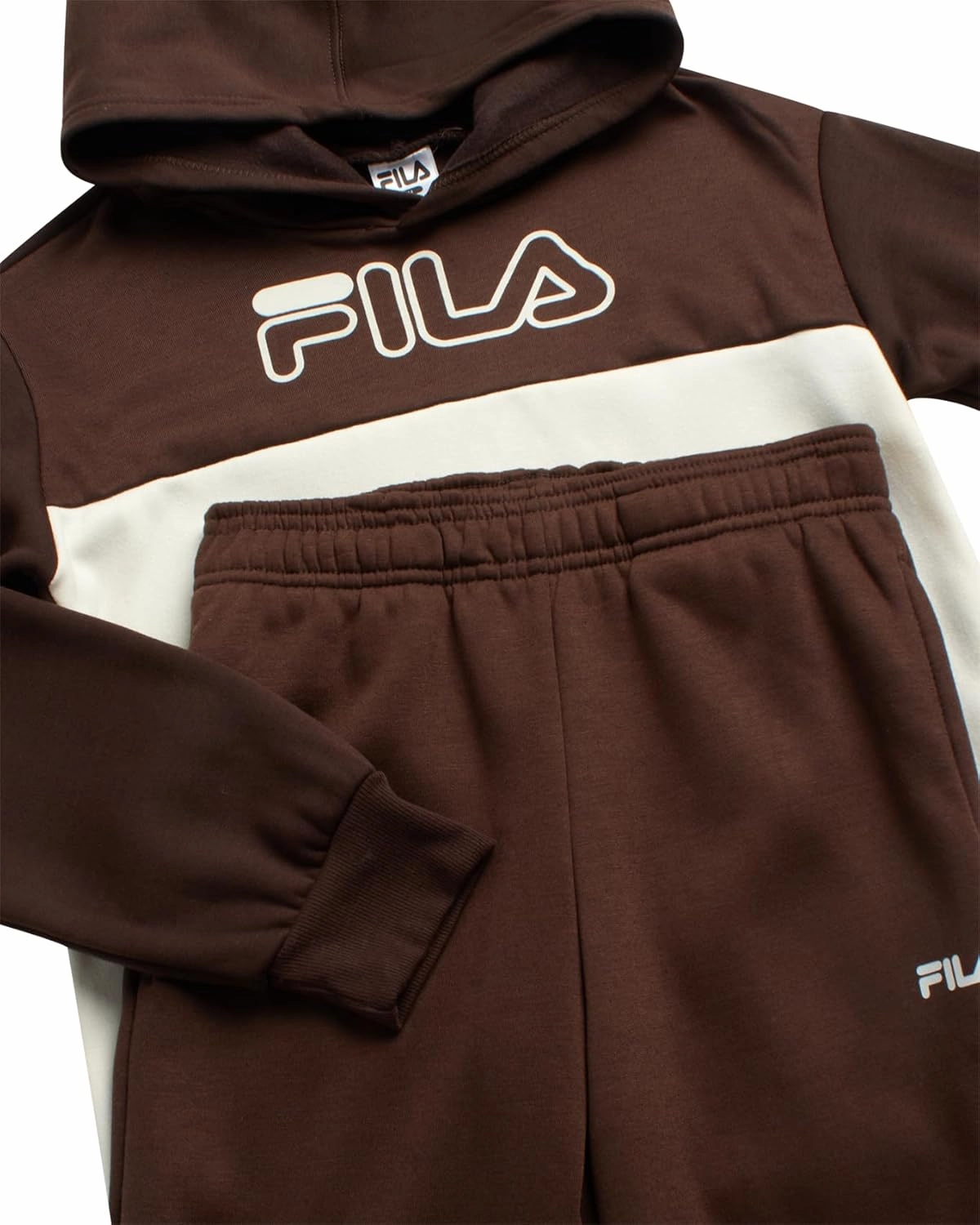 Fila Boys' Tracksuit Set - 2 Piece Performance Fleece Active Hoodie Sweatshirt and Jogger Sweatpants for Boys (Sizes: 8-12)