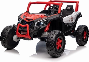 FINITO XXXL 24V 2WD/4WD Ride on UTV,2 Seater Ride On Car with Parents Remote Control Battery Powered Electric Vehicle Toy Ride On Car,Max Speed 4.5mph,Load Capacity 200LBS(Red)