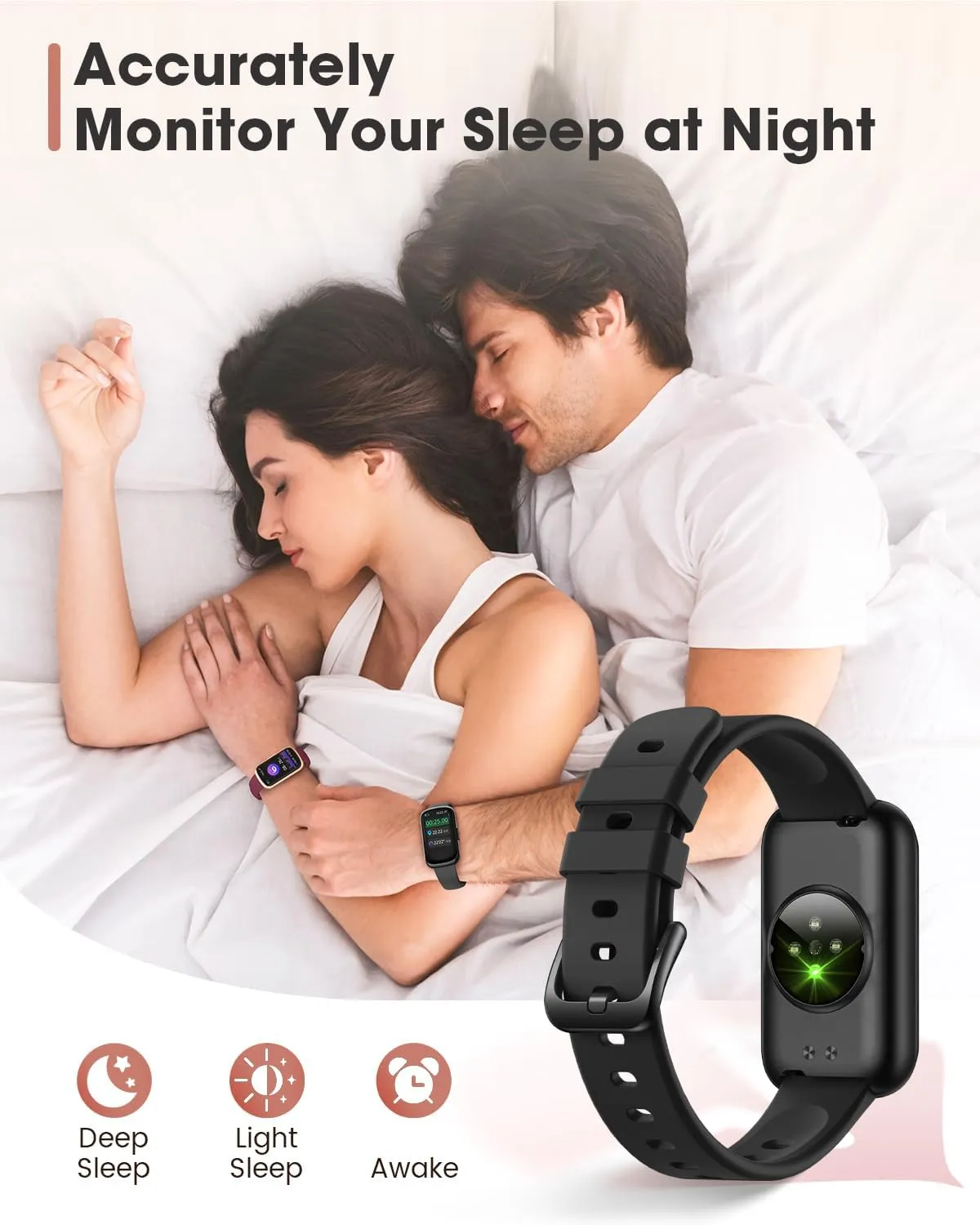 Fitness Tracker, Smart Watches for Women Men with Heart Rate/SpO2/Sleep Monitor, IP68 Waterproof Fitness Watches for Women Men, Step Tracker & Smart Watch for Android iPhone,Pedometer Watch, Gift