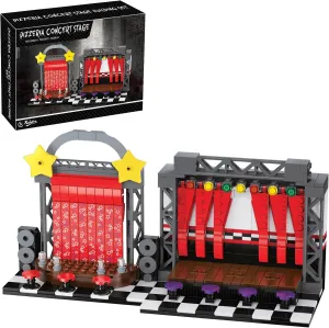 Five Nights Pizzeria Star Curtain Concert Stage Building Blocks Set, Monster Classic Horror Game Halloween Creative Festival Bricks Kit Toys Gifts Merch, Suitable for Fans Boys Girls Kids
