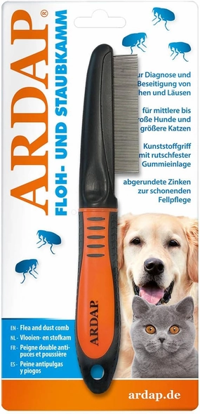 Flea Comb and Dust Comb for Dogs and Cats Effective Against Fleas and Lice Professional and Gentle Grooming