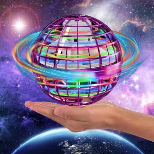 Flying Orb Ball Toy - 2024 Upgraded Magic Flying Orb Toy with LED Light 360°Rotating, Boomerang Flying Ball Toys Indoor Outdoor Fun Games, for Boys Girls Adults