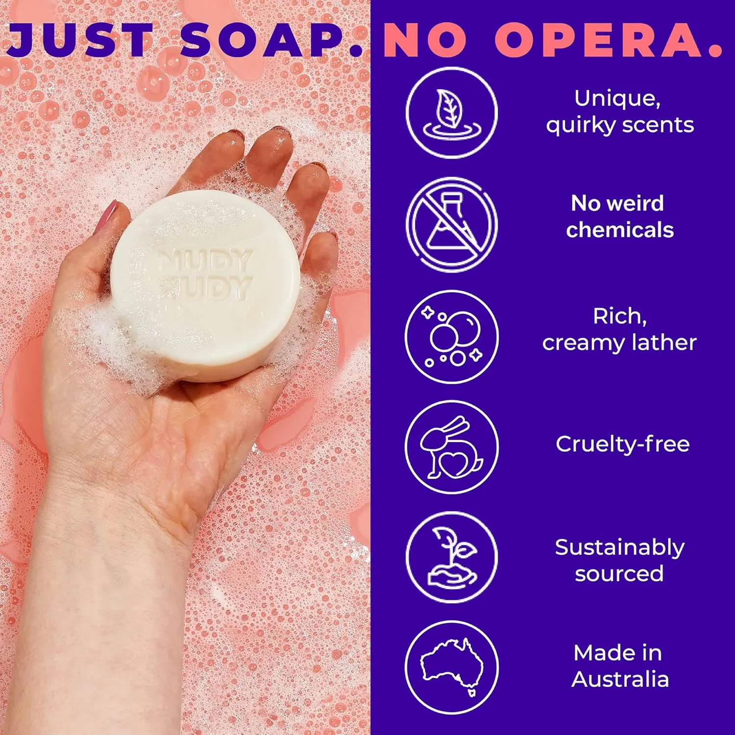 FOMO Bundle Bar Soap Pucks, Includes Hunny Bunny, Wasabi Pear, Berrylicious, Made with Organic Shea Butter, Pure Plant Oils, Triple Milled Bars, All Skin Types, 4.2 oz Each - Pack of 3