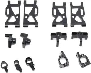 for Wltoys 144001 1/14 Metal Steering for Swing Arm Base C Rear Hub for Seat Assembly RC Car Upgrade Parts Accessories Replacement Use RC Car DIY Parts(Black)