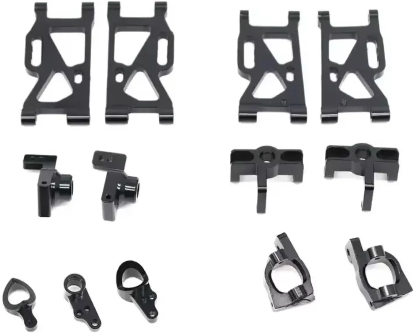 for Wltoys 144001 1/14 Metal Steering for Swing Arm Base C Rear Hub for Seat Assembly RC Car Upgrade Parts Accessories Replacement Use RC Car DIY Parts(Black)