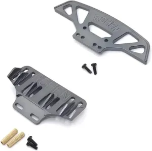 for Wltoys 284131 K969 K979 K989 K999 P929 for MINI-Q RC01 1/28 Metal Front Rear Bumper RC Car Upgrade Parts Accessories RC Car DIY Parts(Gray)