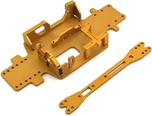for Wltoys 284161 284010 284131 K989 K979 K969 P929 P939 1/28 Metal for Chassis Servo Mount Motor Battery Mount RC Car Upgrade Parts RC Car DIY Parts(Yellow)