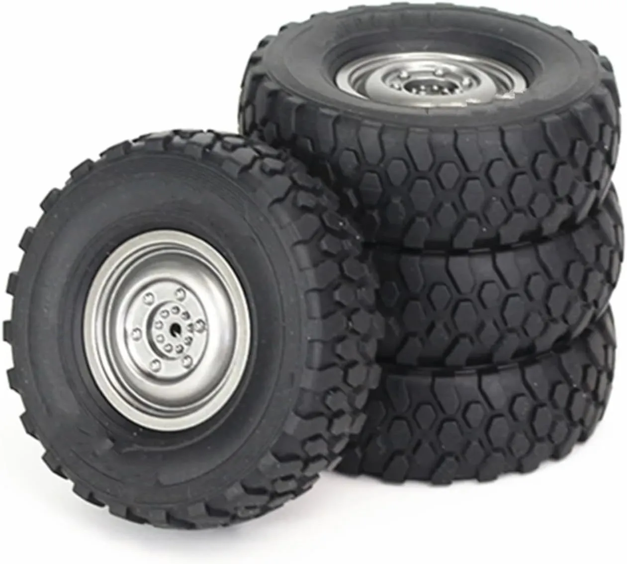 for WPL for C14 C24 C34 B14 B24 LDRC P06 RC Car Upgrade Parts Accessories 4pcs 72mm Soft Tire Wheel RC Upgrade Accessories