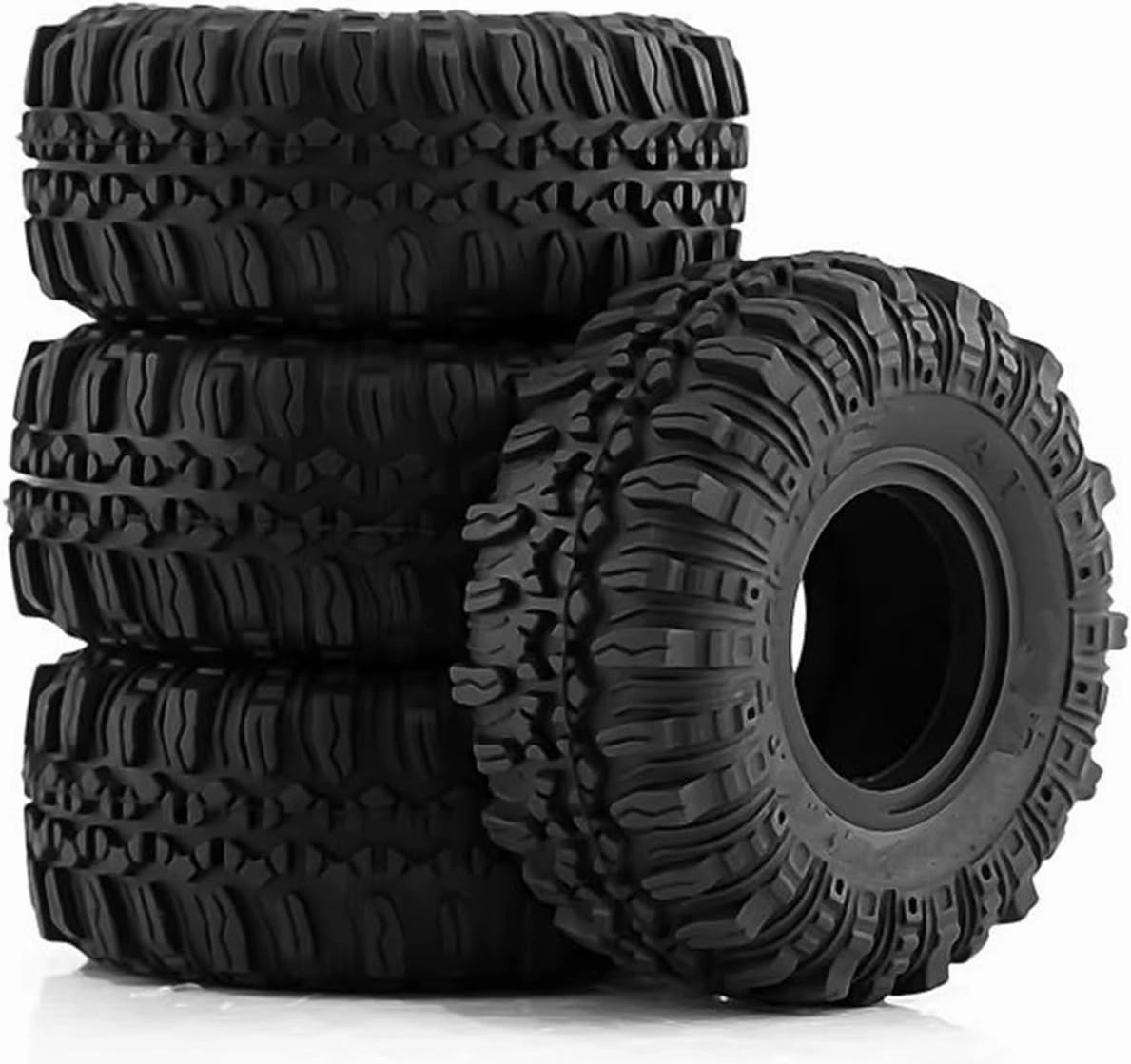 for Axial for SCX24 for TRX4M for AX24 Parts 4PCS Soft Rubber Wheel Tires for Rock for Terrain for 1/18 RC Micro Crawler Car RC Vehicle Wheels Tires
