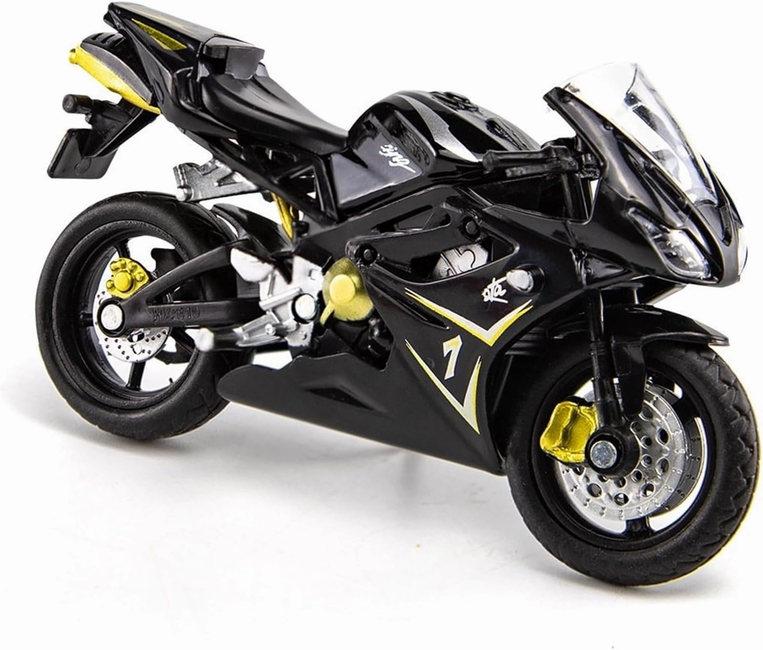 for Triumph 1:18 Scale 675 Alloy Scooter Sports Bike Statue Die Cast Kids Toy Motorcycle Vehicle Racing Model Replica Boy Gift Motorcycle Model(Black)