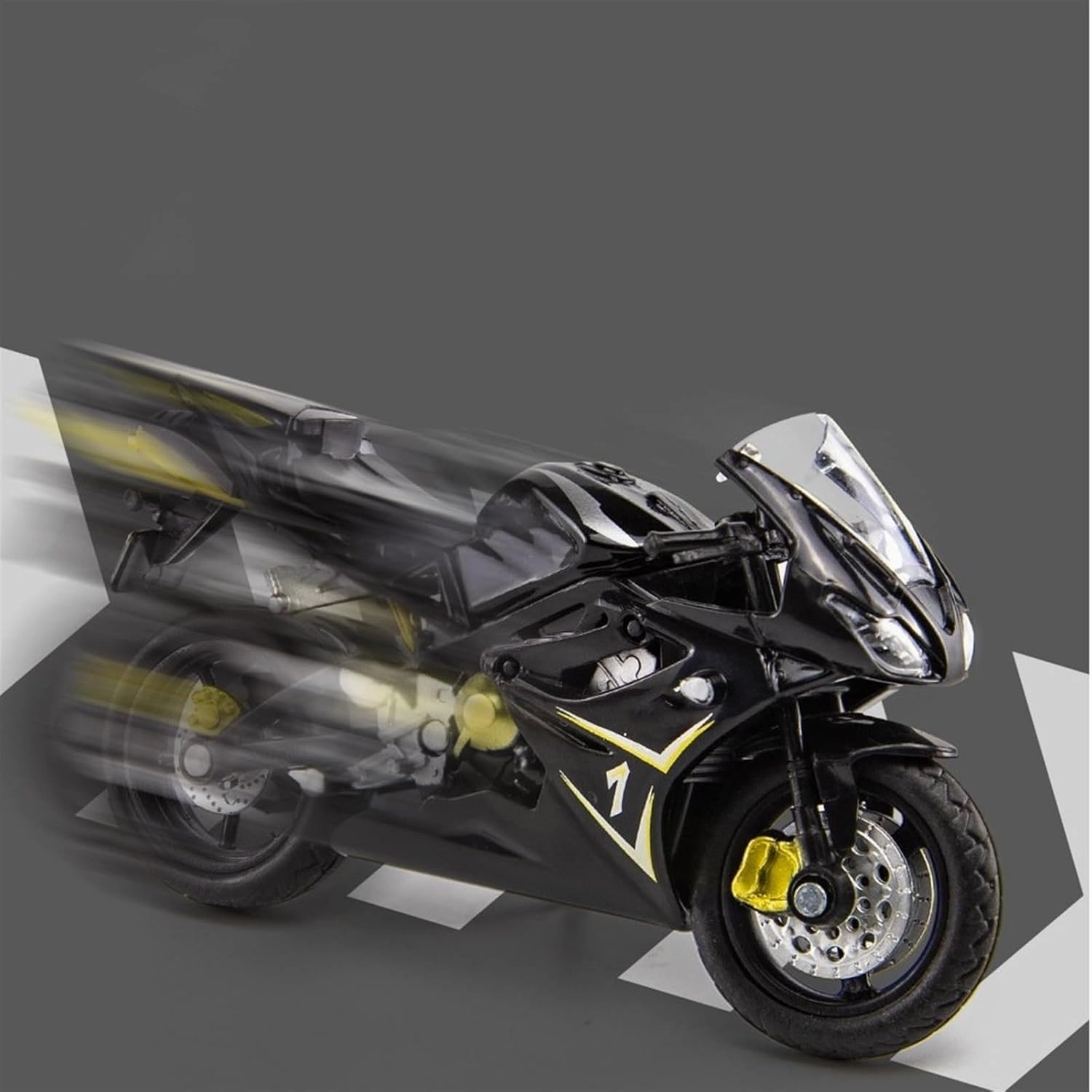 for Triumph 1:18 Scale 675 Alloy Scooter Sports Bike Statue Die Cast Kids Toy Motorcycle Vehicle Racing Model Replica Boy Gift Motorcycle Model(Black)