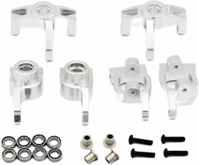 for WLtoys 124008 124010 144001 144010 124016 124017 124018 124019 1/12 RC Steering Cup C Rear Wheel for Seat Parts RC Car DIY Parts(Silver)