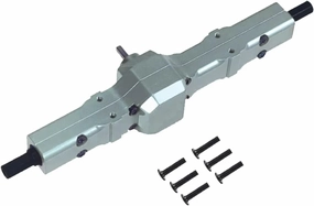 for WPL B14 B24 C14 C24 B16 B36 for JJRC for Feiyu for Henglong 1/10 Remote Control Car Metal Upgrade Modification Parts Rear Axle Total RC Car DIY Parts(Gray)