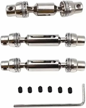 for WPL B36 B16 C14 C24 B24 1/16 for Henglong Truck Metal Front Rear Drive Shaft RC Car Spare Parts Parts Upgrade and Replacement RC Car DIY Parts(Silver)
