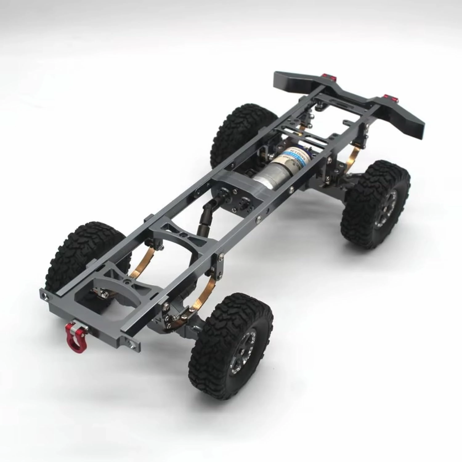 For WPL C14 C24 B14 B24 B16 1/16 Metal Rear Bumper Black Gray Red For Silver Optional RC Car Upgrade Parts Accessories Upgrade Replacement Use RC Car DIY Parts(Gray)