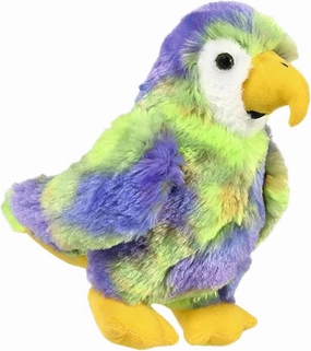 Forest & Twelfth 9” Pastel Green/Purple Multicolored Parrot Stuffed Animal Toy Rainbow Plushie for Home, Kid’s Bedroom & Living Room Decor, Cozy Cuddle Buddy