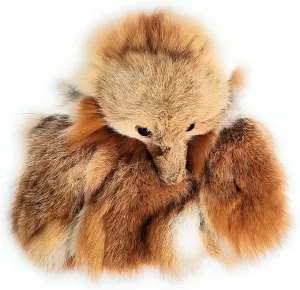 Fosrion Luxury Real Fox Fur Handbag Bag with Realistic Fox Head Detail