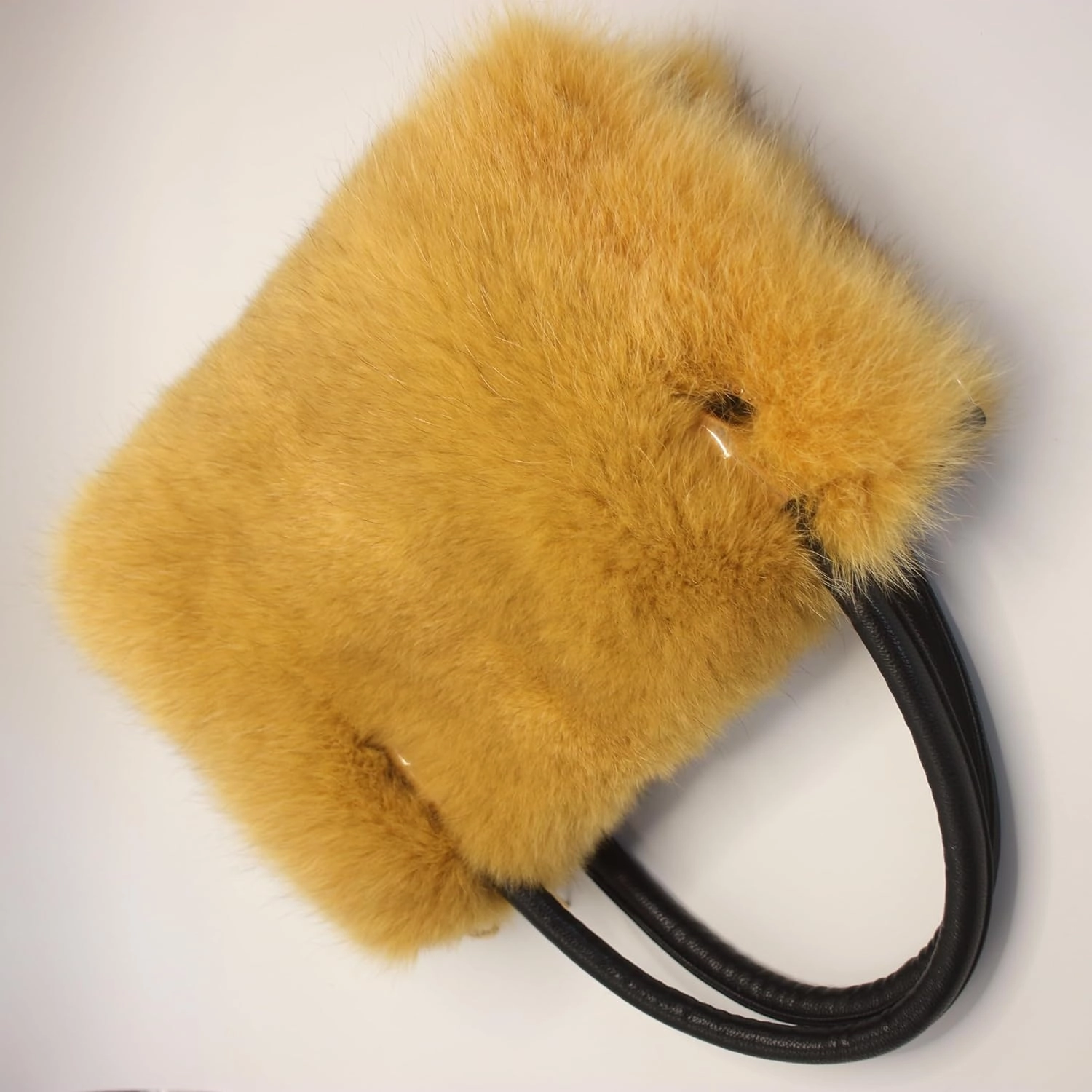 Fosrion Women's Genuine Fox Fur Handbag - Natural and Dyed Color Options, Premium Luxury Purse