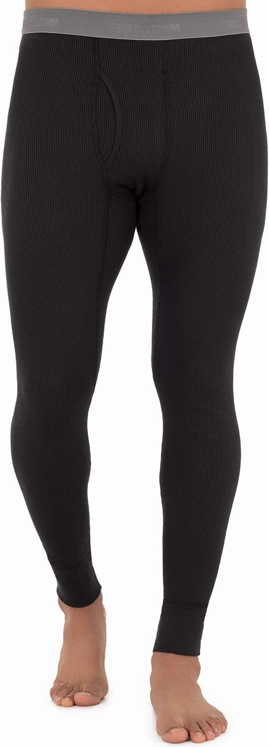 Fruit of the Loom Men's Recycled Waffle Thermal Underwear Set (Top and Bottom)