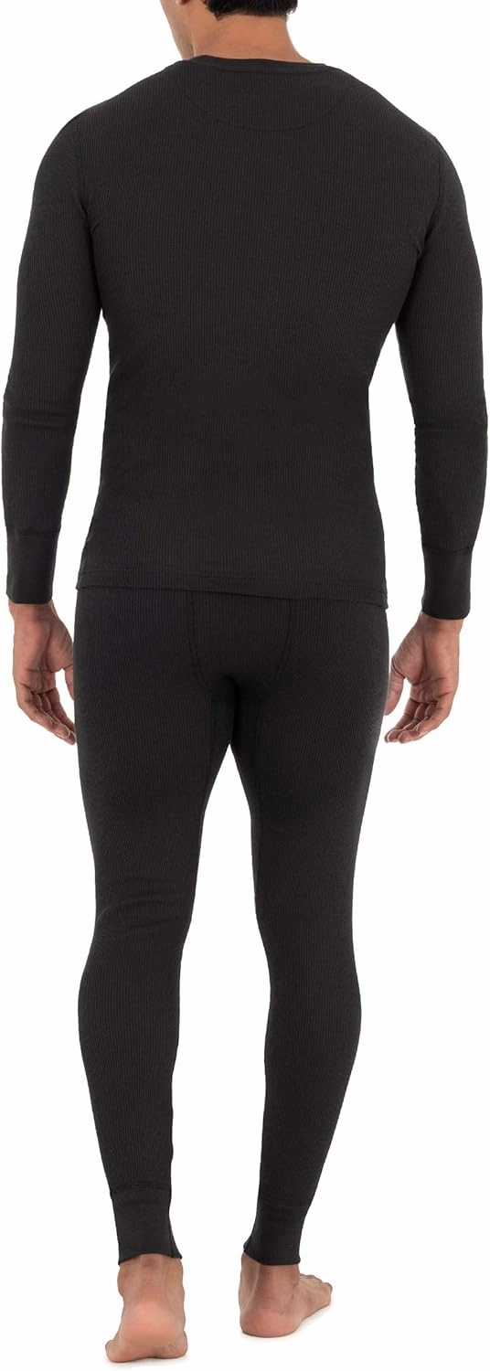 Fruit of the Loom Men's Recycled Waffle Thermal Underwear Set (Top and Bottom)