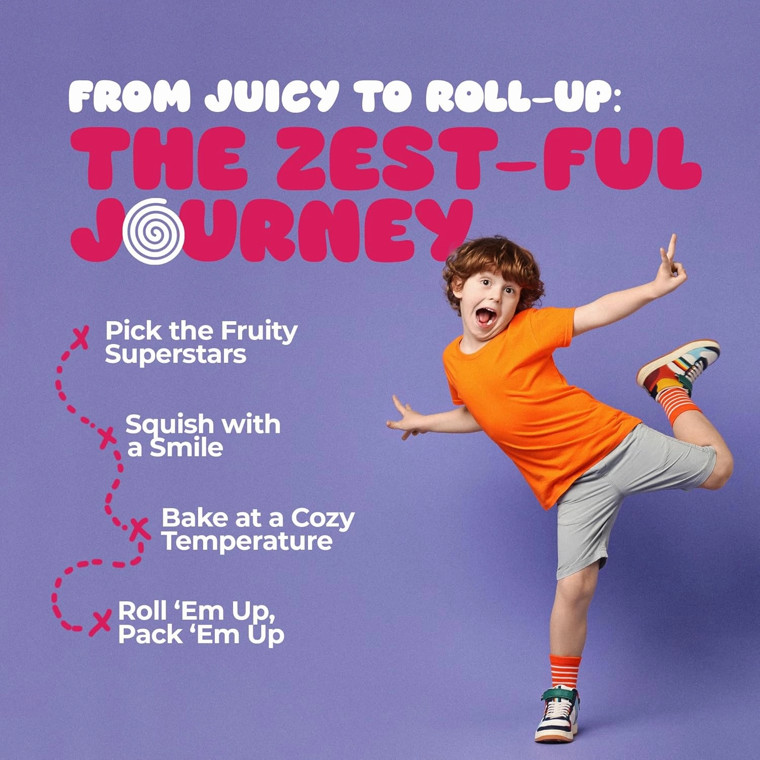 Fruit Rolls by Zest Delites, 100% Natural Healthy Fruit Snacks Bulk for Kids & Adults, Made from Real Raspberry Leather, Vegan, School Lunch Snack, A Twist on Raspberry Strips, 25 Packs