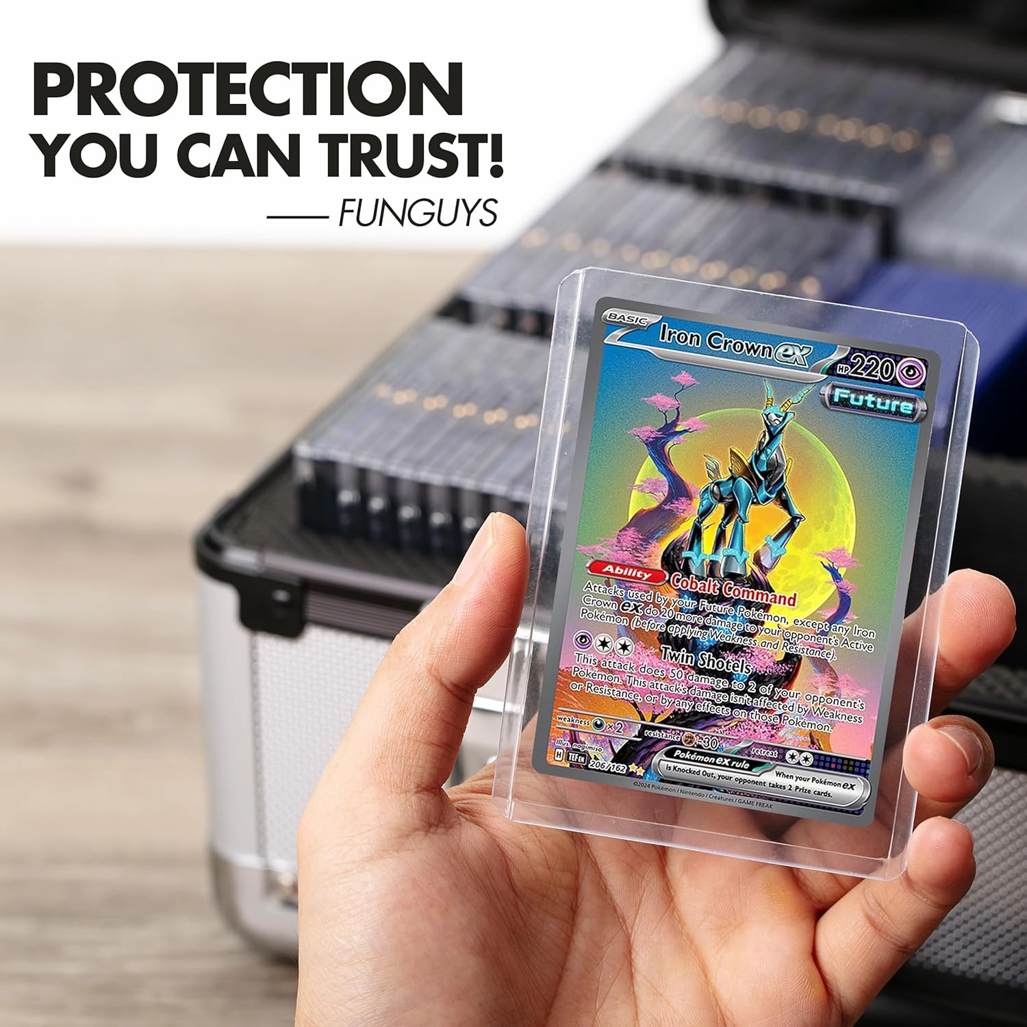 FunGuys Toploader Storage Box, Sports Card Storage Case, Top Loader Card Storage, Top Loader Storage Boxes, Trading Card Case Holds 600  Card, One Touch Card Holder