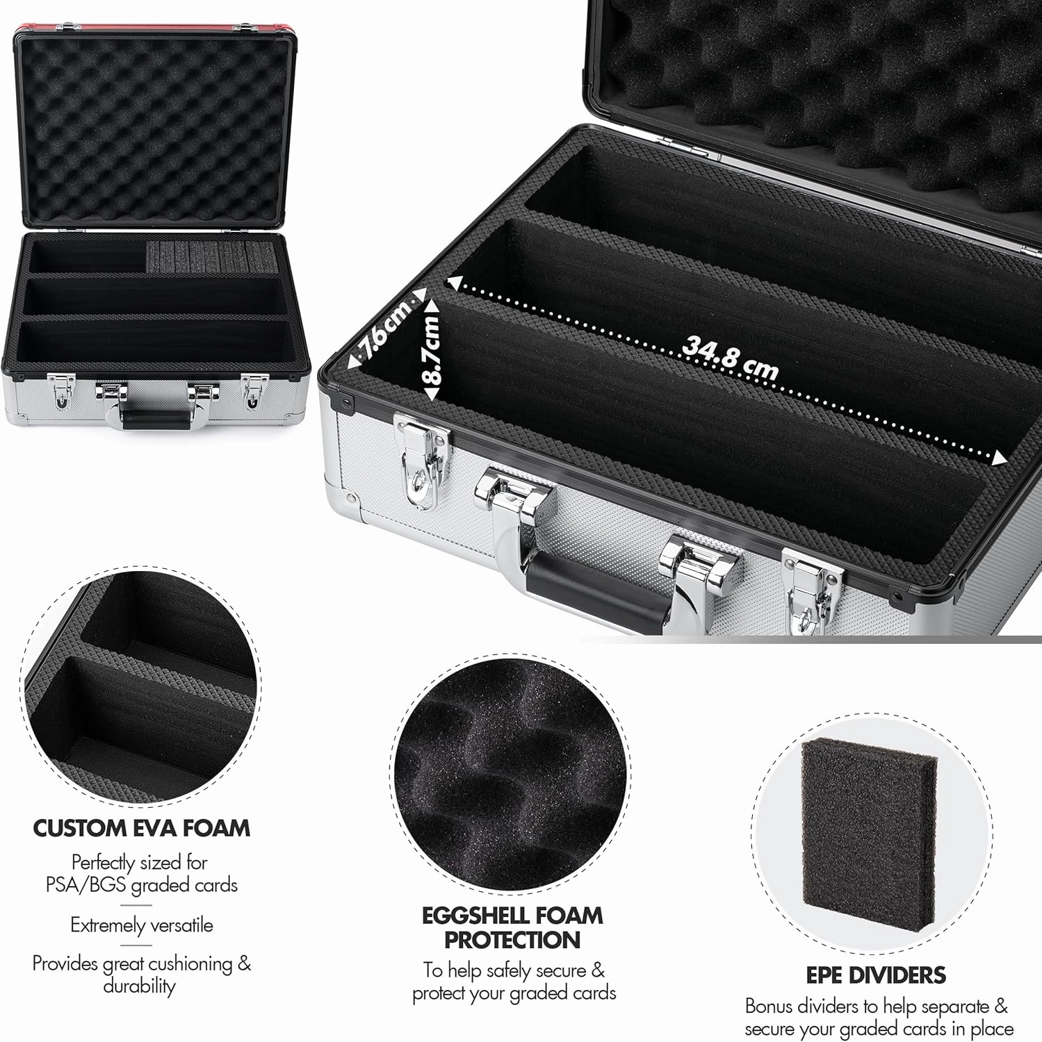FunGuys Toploader Storage Box, Sports Card Storage Case, Top Loader Card Storage, Top Loader Storage Boxes, Trading Card Case Holds 600  Card, One Touch Card Holder