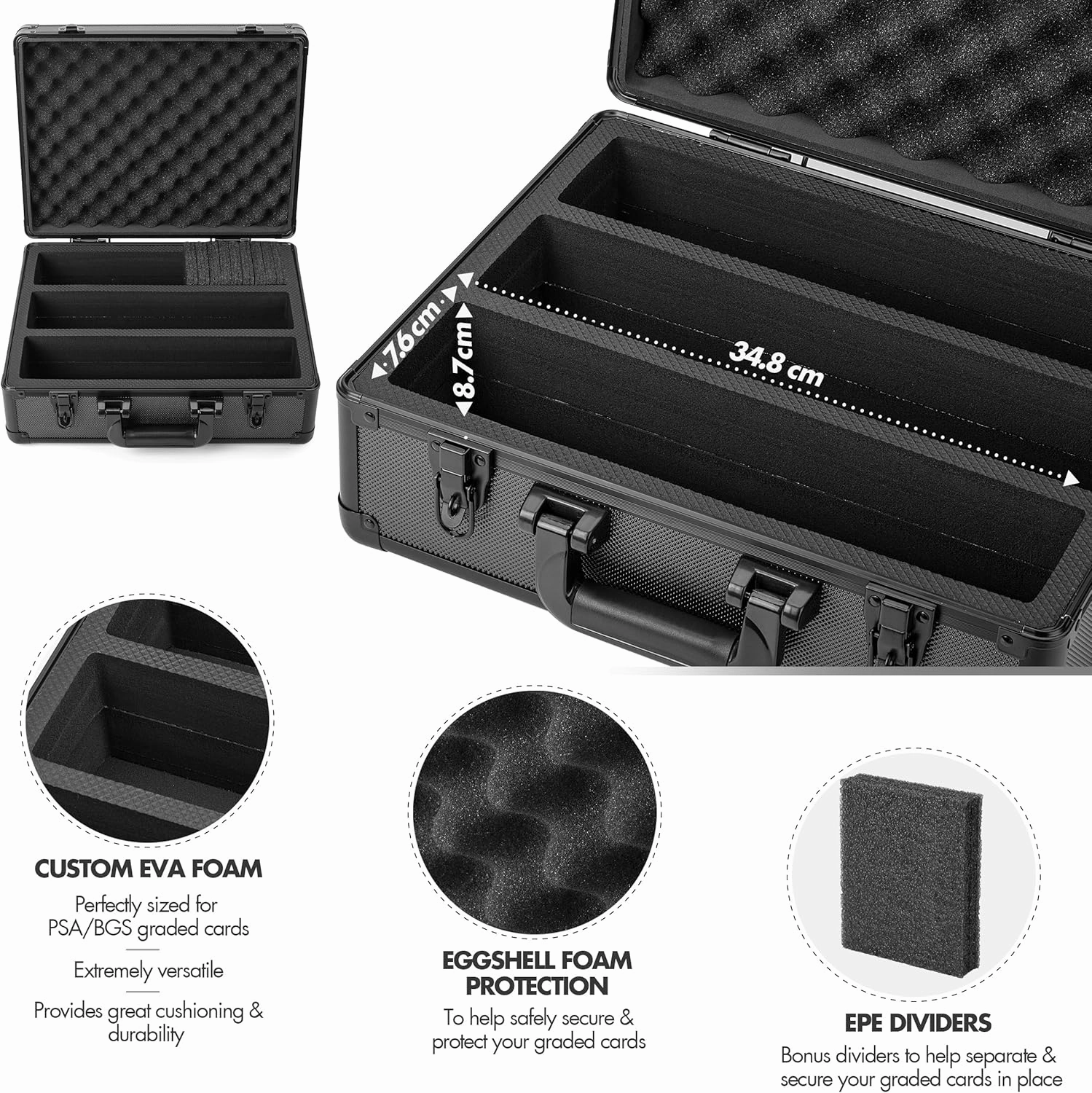 FunGuys Toploader Storage Box, Sports Card Storage Case, Top Loader Card Storage, Top Loader Storage Boxes, Trading Card Case Holds 600  Card, One Touch Card Holder