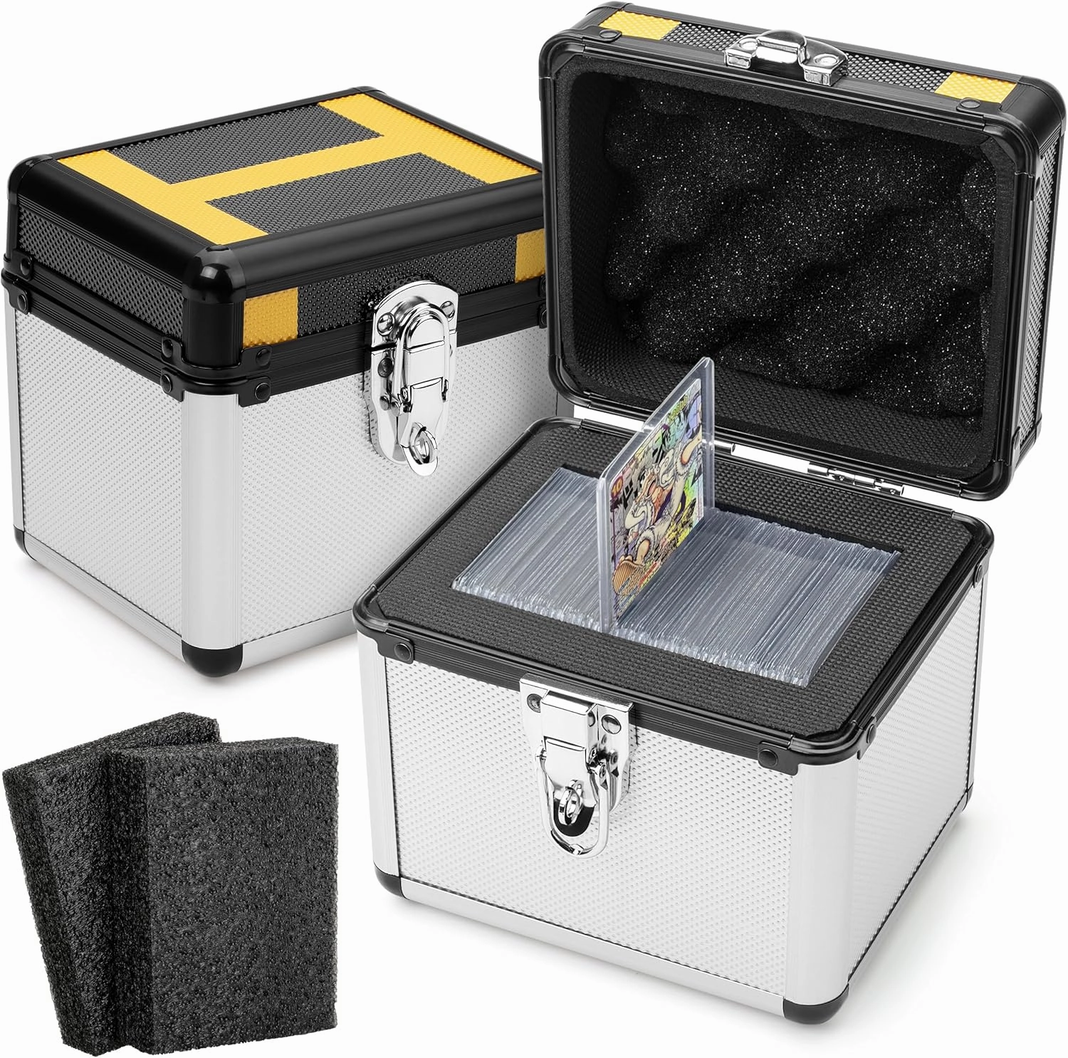 FunGuys Toploader Storage Box, Sports Card Storage Case, Top Loader Card Storage, Top Loader Storage Boxes, Trading Card Case Holds 70  Card, One Touch Card Holder