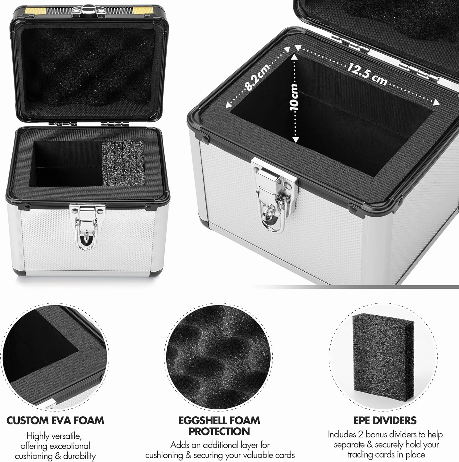 FunGuys Toploader Storage Box, Sports Card Storage Case, Top Loader Card Storage, Top Loader Storage Boxes, Trading Card Case Holds 70  Card, One Touch Card Holder