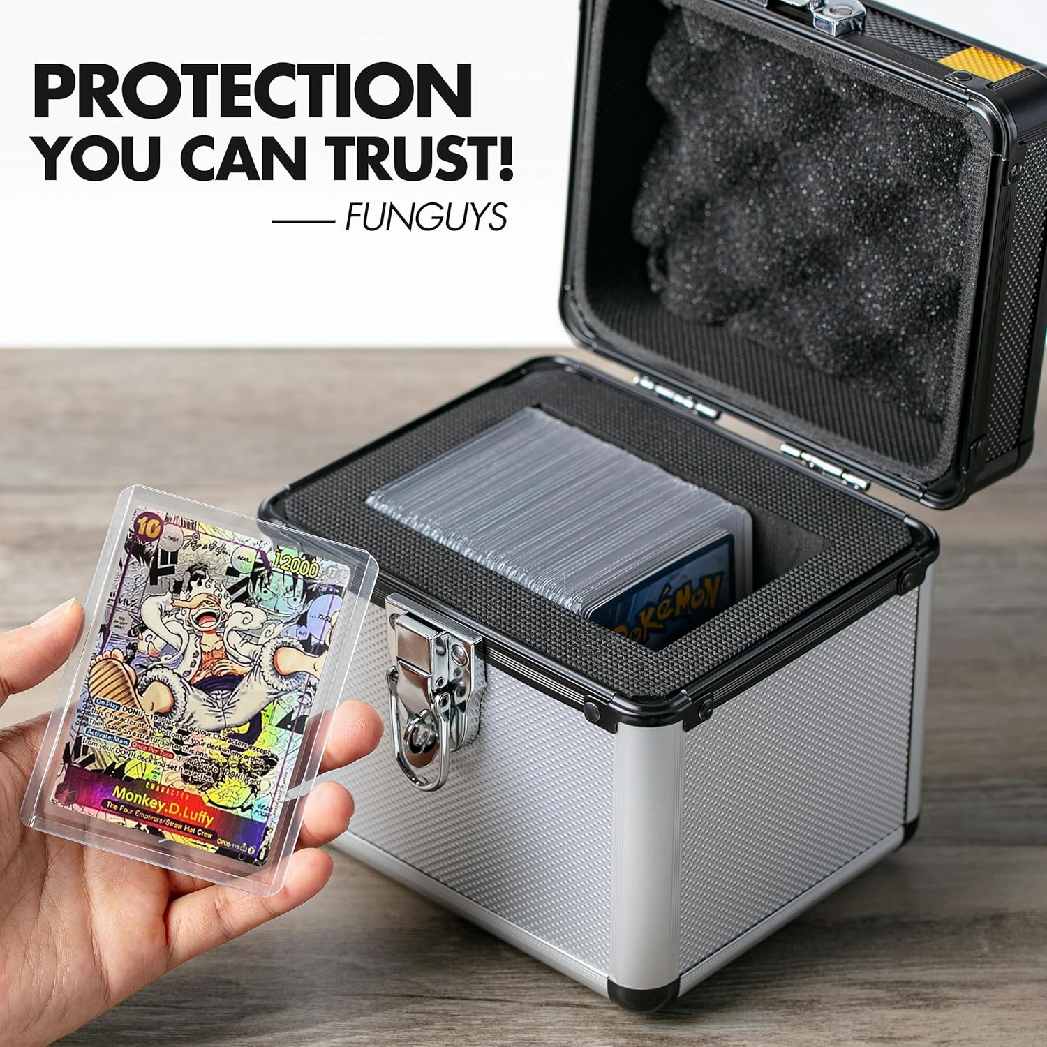 FunGuys Toploader Storage Box, Sports Card Storage Case, Top Loader Card Storage, Top Loader Storage Boxes, Trading Card Case Holds 70  Card, One Touch Card Holder