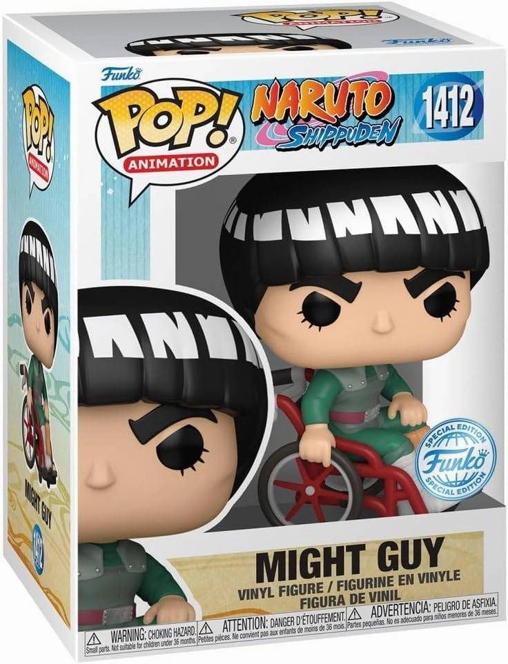 Funko Pop! Animation: Naruto Shippuden - Might Guy, Guy Sensei in Red Wheelchair Special Edition Multicolor Exclusive Vinyl Figure #1412