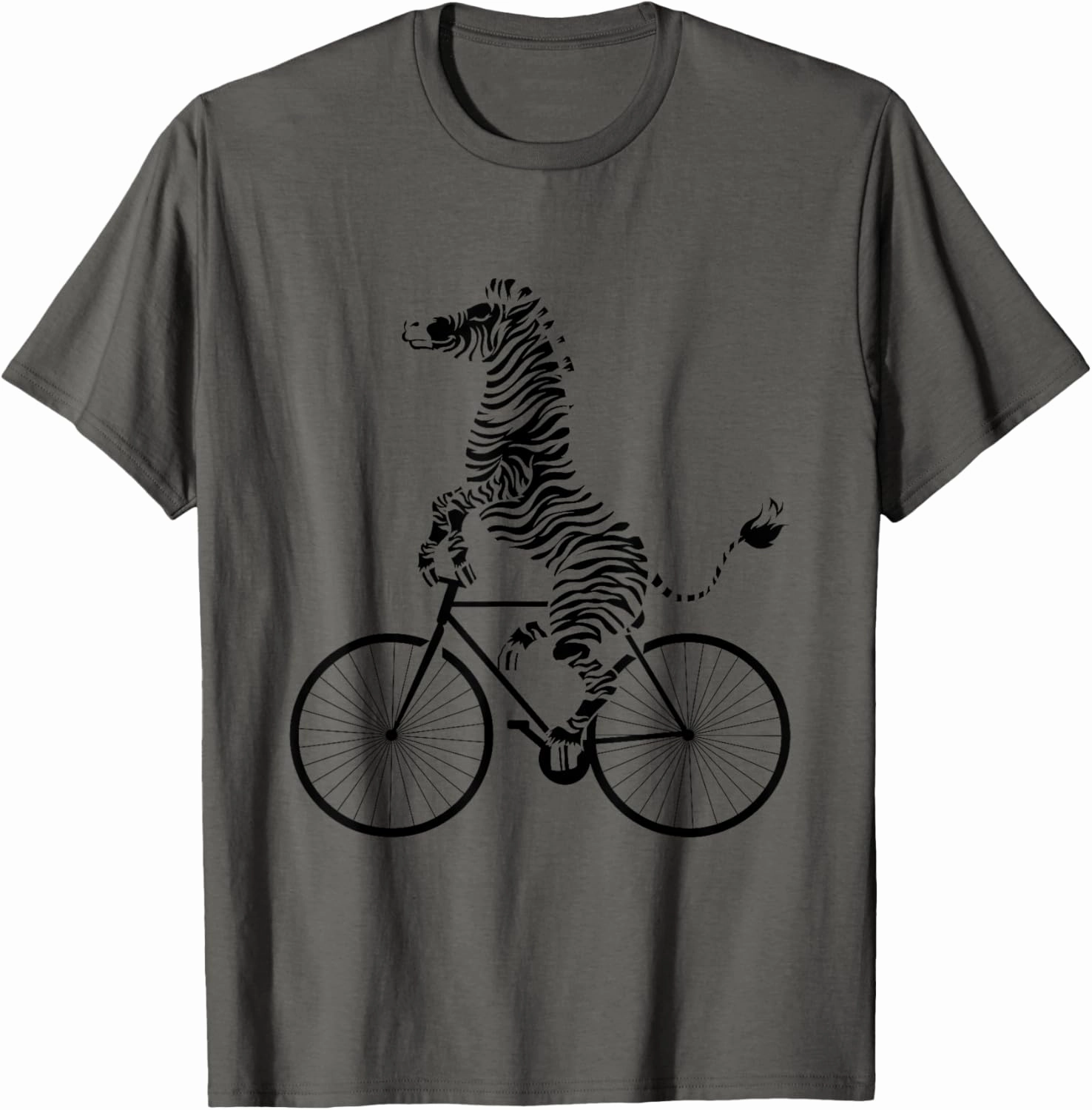 Funny Zebra Riding On A Bike Funny Bicycle Animal Lover Gift T-Shirt