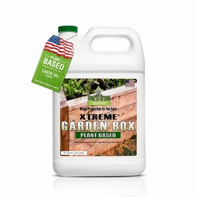 Garden Box Sealer | FDA Food Contact Safe Plant-Based Wood Sealant for Raised Bed, Planter & Pet House. Protects All Wood Types from Water & Weather Damage |