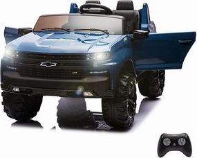 Garvee Licensed Chevrolet Silverado Kids Electric Vehicle | 24V 2-Seater Ride-On Toy with Remote Control | LED Lights, MP3, and Bluetooth | for Boys and Girls