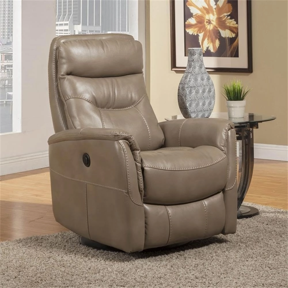 Gemini - Linen Power Swivel Glider Recliner