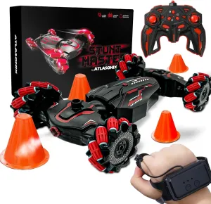 Gesture Sensing RC Stunt Car - Hand Controlled RC Car with 360° Rotating Stunts, Double-Sided Driving, and Hand Gesture Remote Control - Rechargeable Toy for Kids Ages 4-8