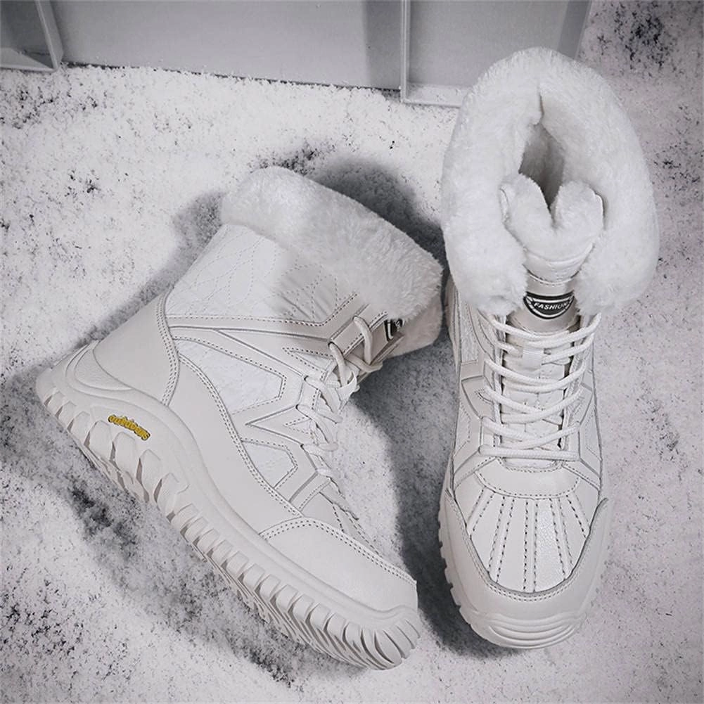 GEXECEUSS Womens Comfortable Snow Boots for Walking: Anti-Slip Mid-Calf Winter Boots - Durable Faux Fur Lined Booties for Women