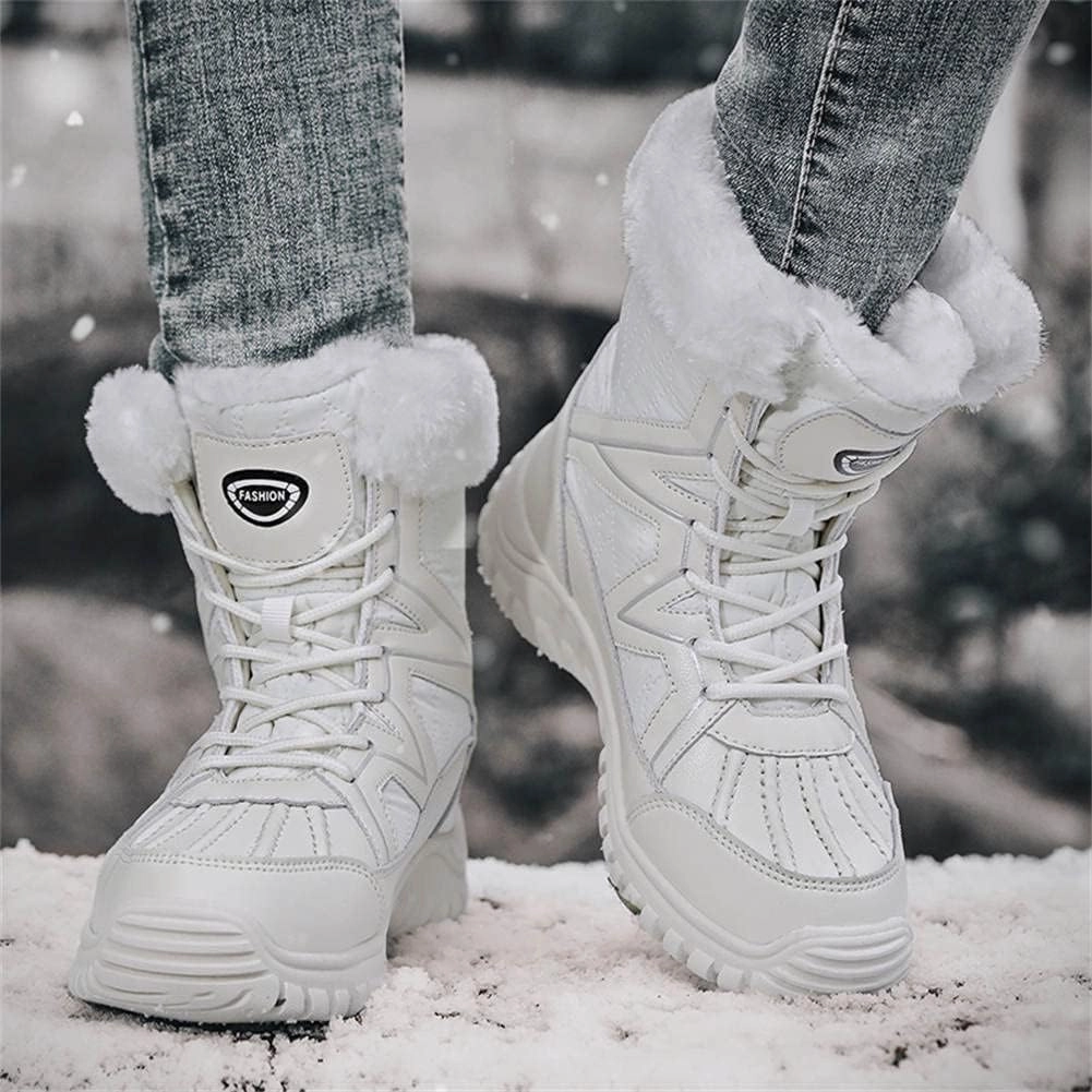 GEXECEUSS Womens Comfortable Snow Boots for Walking: Anti-Slip Mid-Calf Winter Boots - Durable Faux Fur Lined Booties for Women