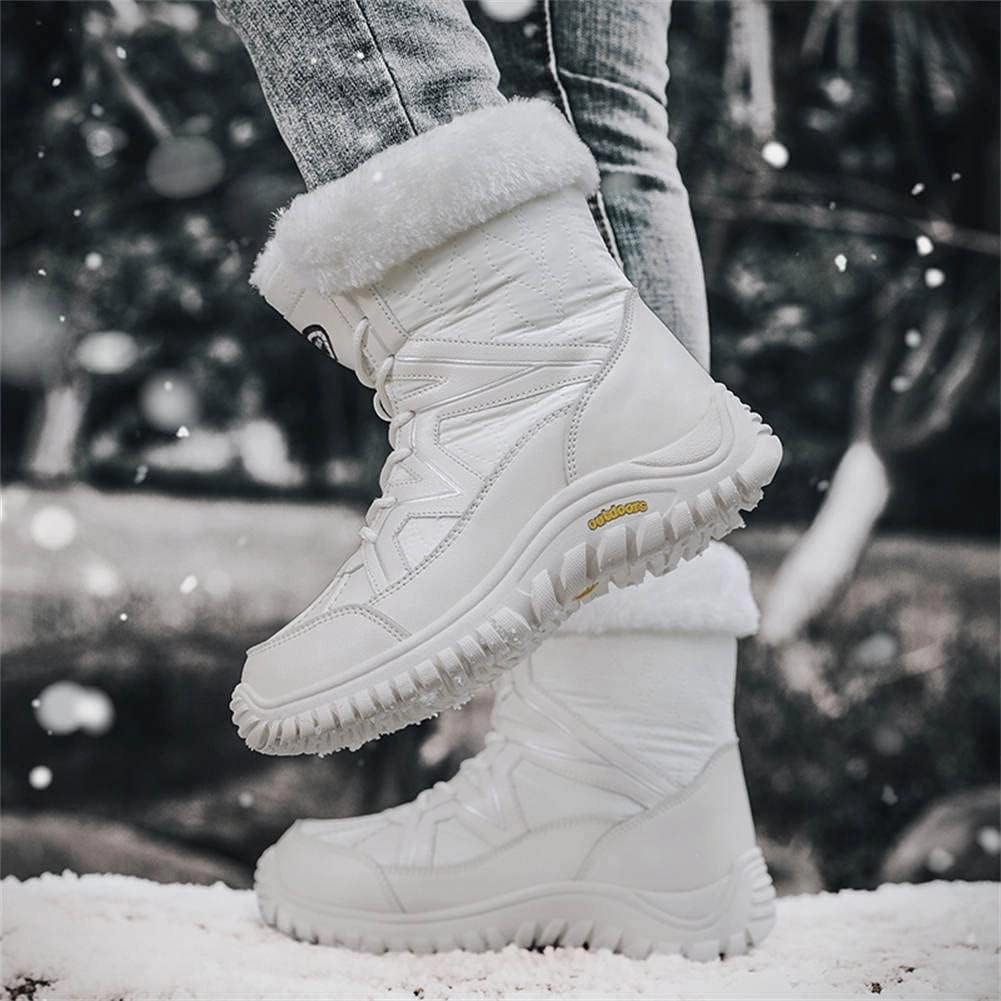 GEXECEUSS Womens Comfortable Snow Boots for Walking: Anti-Slip Mid-Calf Winter Boots - Durable Faux Fur Lined Booties for Women