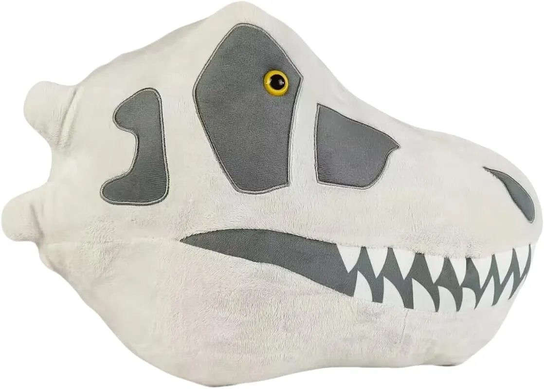 GIANT MICROBES Fuzzy Fossils Gigantic 15" T rex Stuffed Animal, T rex Plush, Dinosaur Stuffed Animal, Tyrannosaurus Rex Toy, Dinosaur Skull Decor, Dinosaur Pillow, Paleontologist Gifts