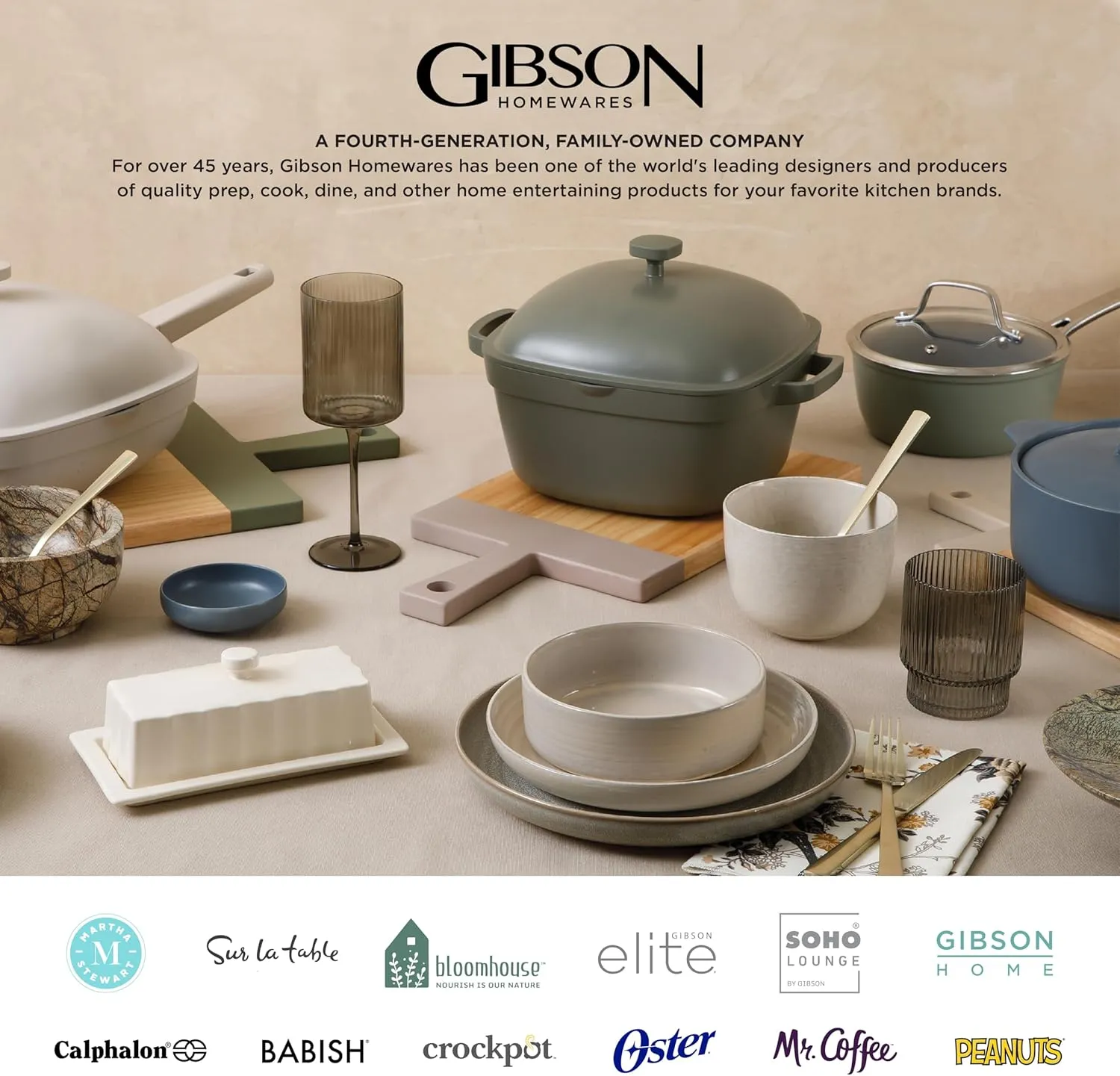 Gibson Home Zen Buffet Porcelain Dinnerware Set, Service for 6 (30pcs), White (Coupe)