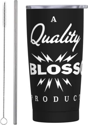 Gin Musics Blossoms Stainless Steel Insulated Tumbler 20oz with lid Travel Mug with Straw for Cold Hot