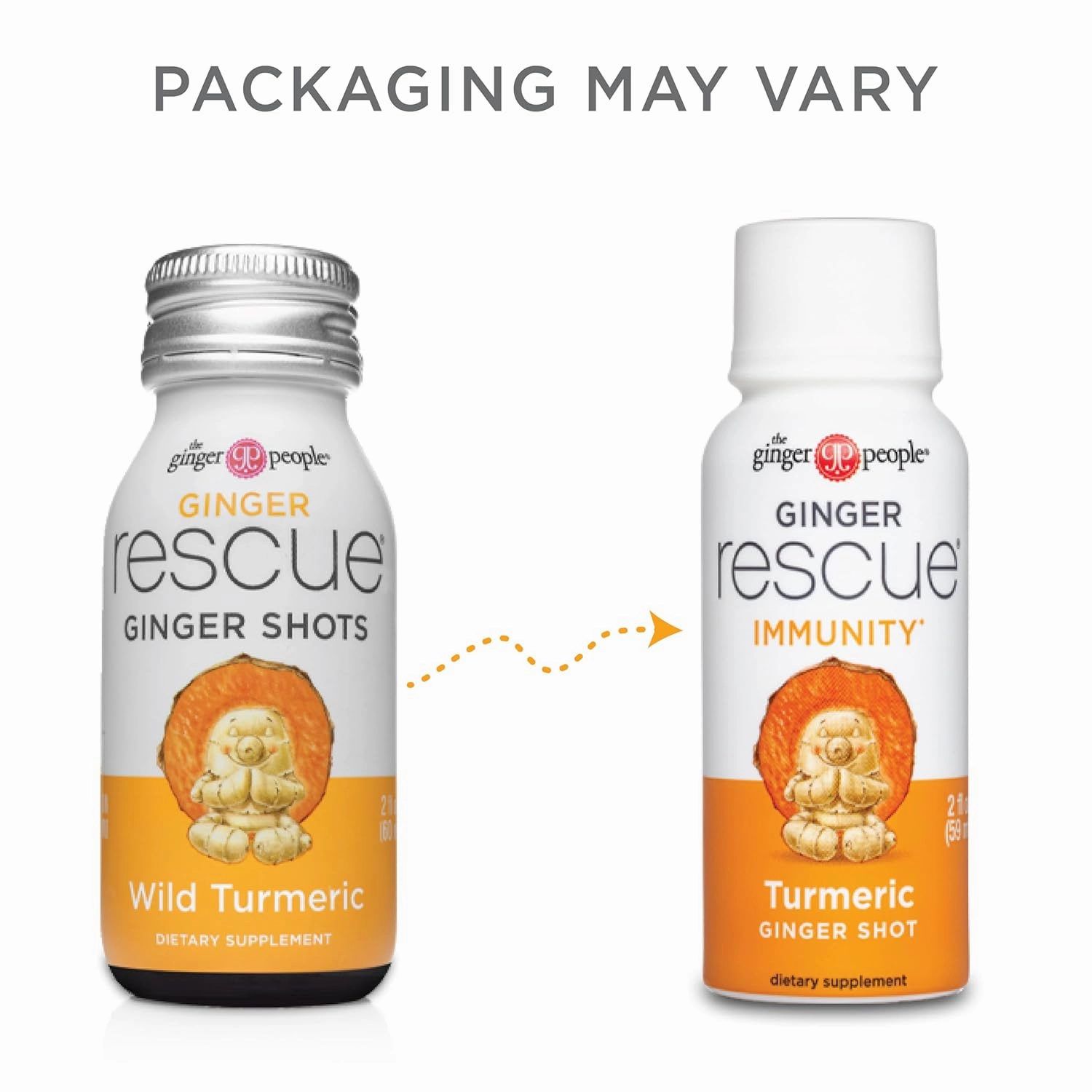 Ginger Rescue, Turmeric Shots by The Ginger People – Immunity Boosting, Caffeine Free Energy, Digestive Heath, Turmeric, 2 Fl Oz (Pack of 12)