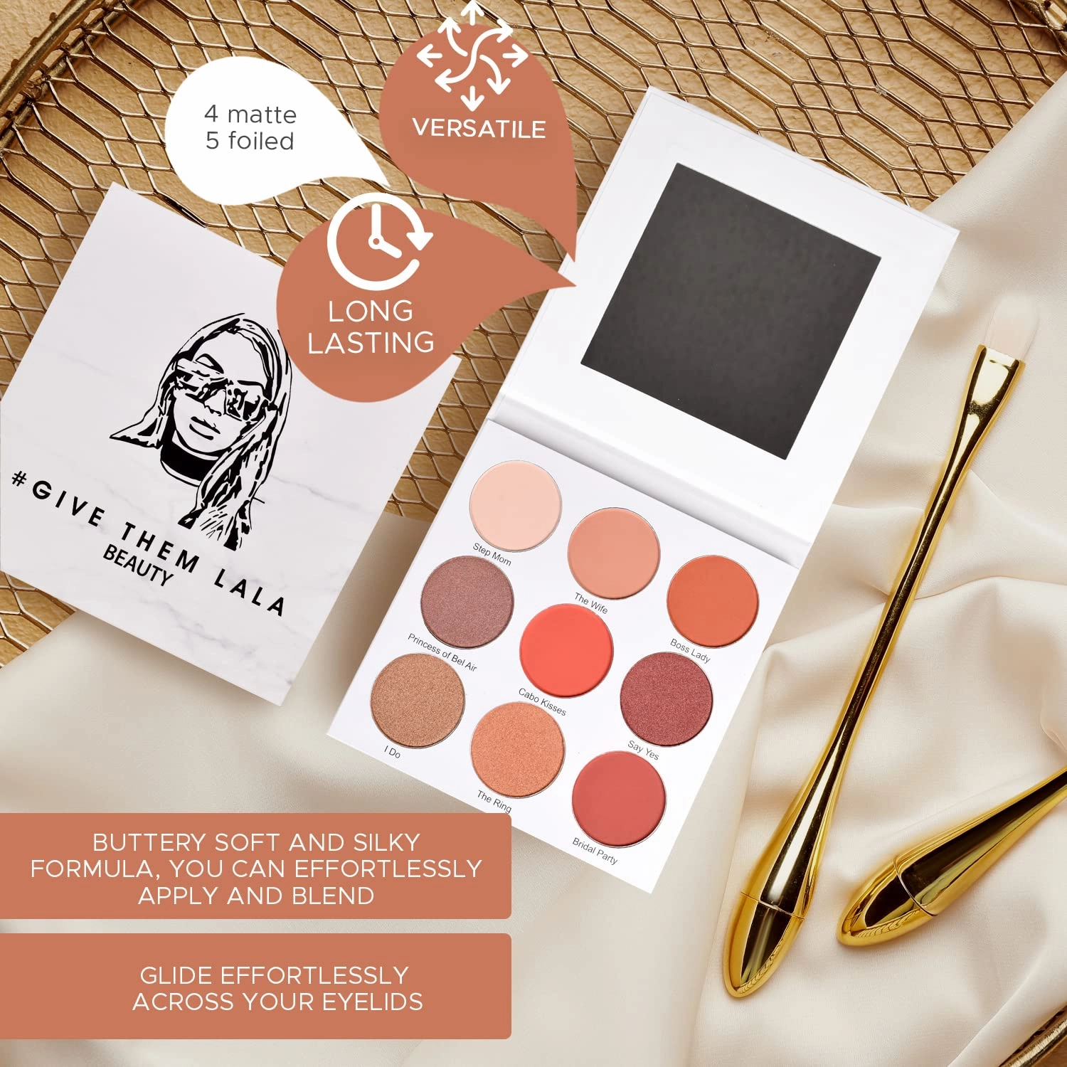 GIVE THEM LALA Beauty Eyeshadow Palette | Highly Pigmented Long Lasting Blendable Natural Eye Shadow Make Up Colors | Cruelty Free Beauty Products By Lala Kent (The Grown Woman Palette)