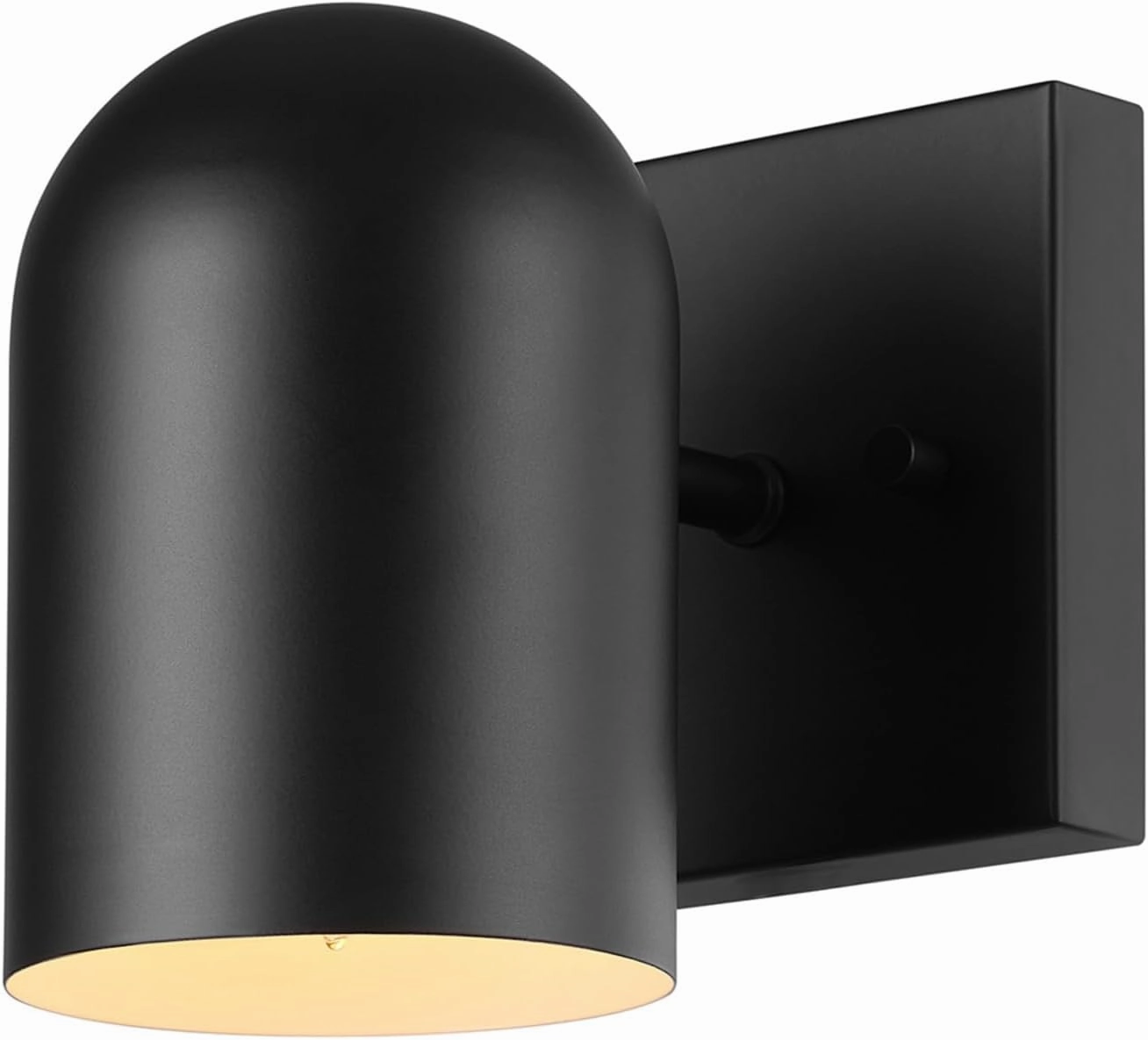 GLOBE Electric 65000098 1-Light Plug-in or Hardwire Wall Sconce, Matte Black, 6ft Black Braided Fabric Cord, in-Line Rocker Switch, Wall Lights for Living Room, Home Décor