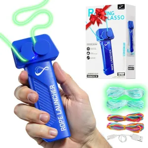 Glow in The Dark String Shooter, Luminous Rope Launcher, Lasso Stress Relief Toy for Adults and Children 6 , Hand Held Pressure Reducer LED, Birthday Gift